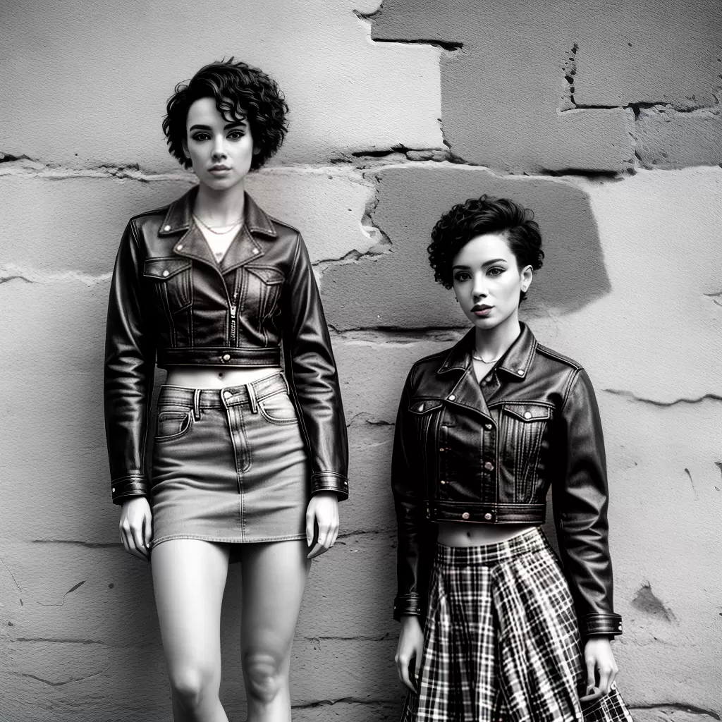 Fotos mulher piercing roupa vintage parede grafite