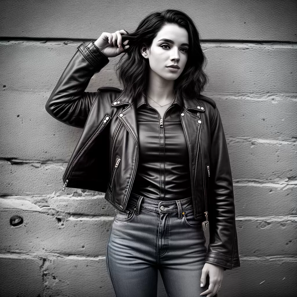 Fotos mulher piercing jaqueta jeans moto