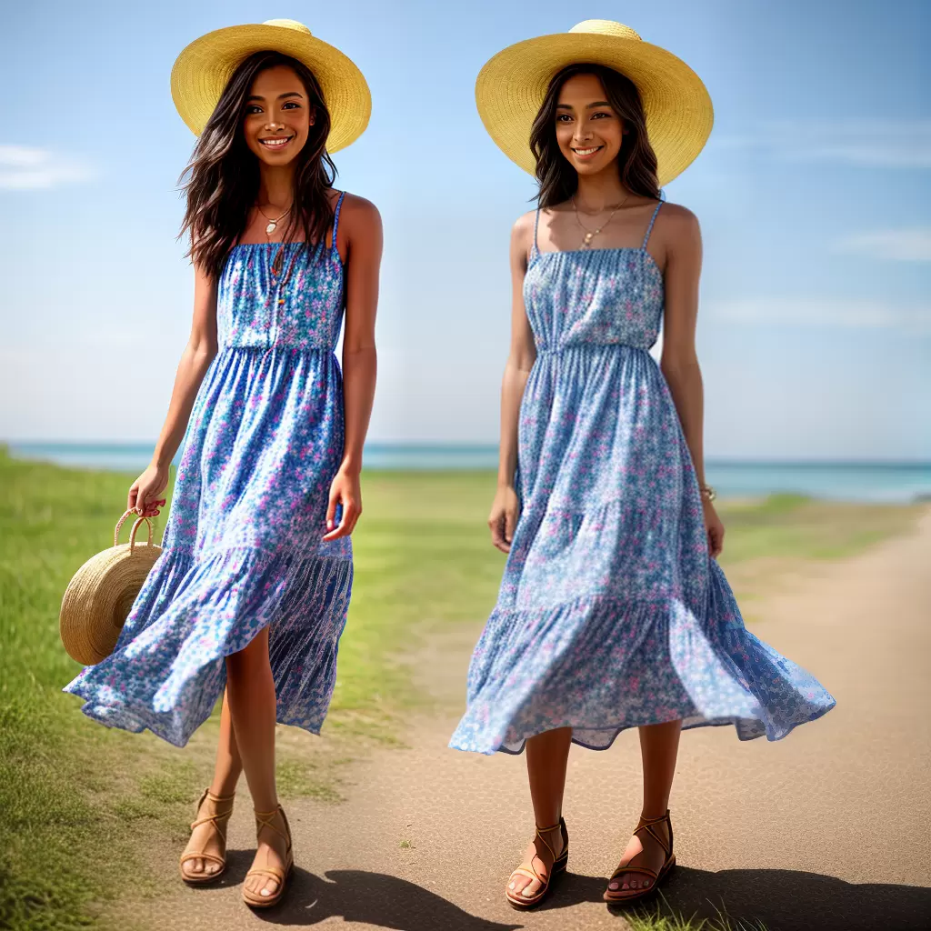 Fotos vestido floral verao sandalia chapeu palha Fotos vestido floral verao sandalia chapeu palha