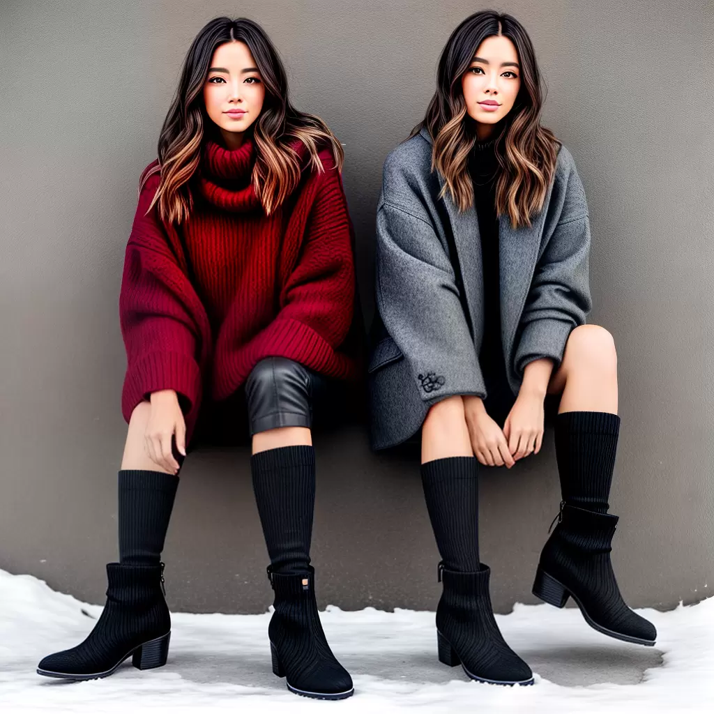 Fotos look inverno meia lace bota