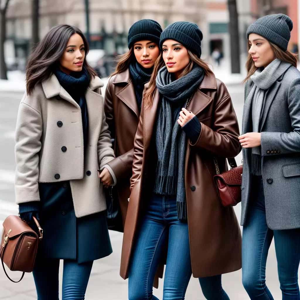 Fotos amigos estilo inverno frio cidade