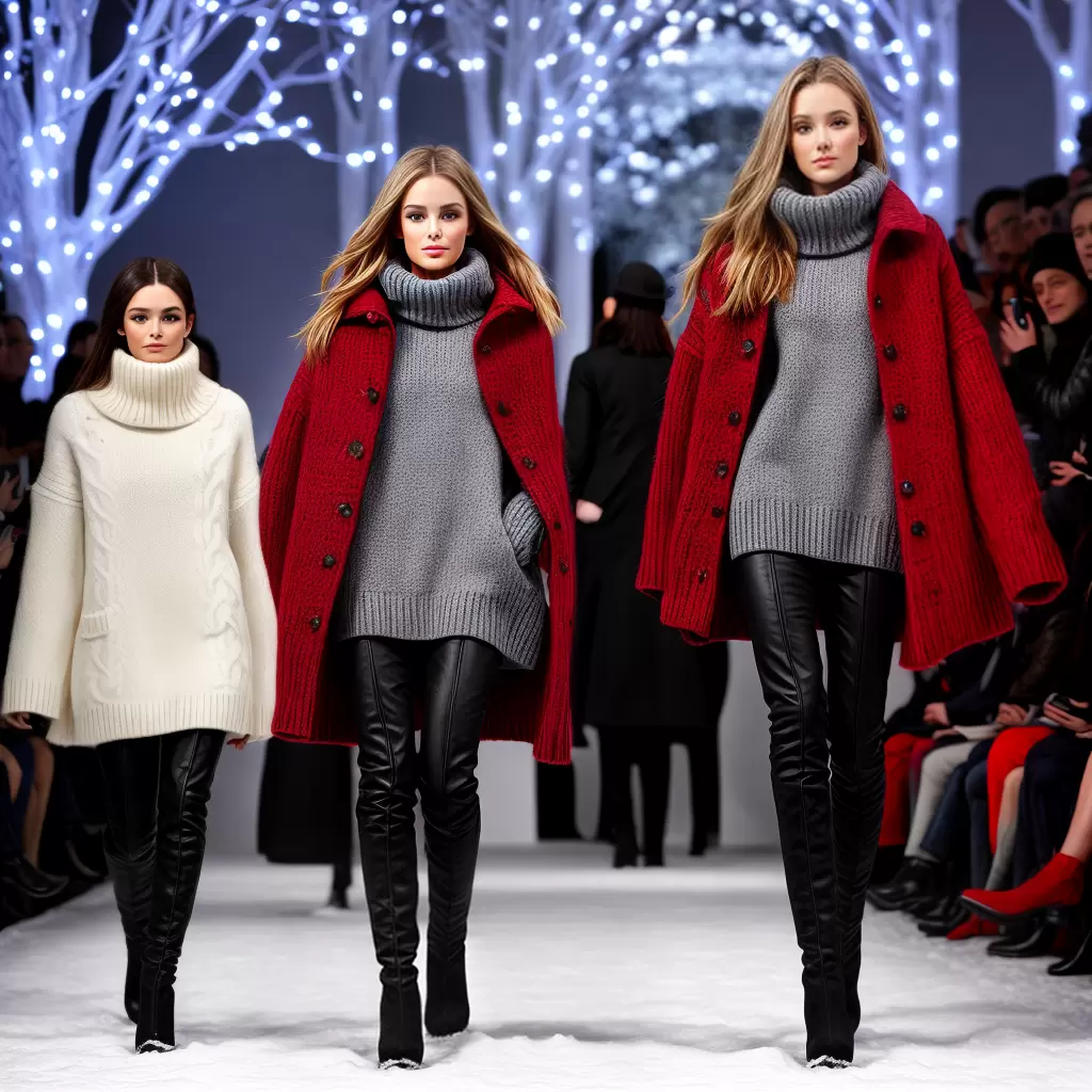 Fotos desfile inverno modelo neve tendencias