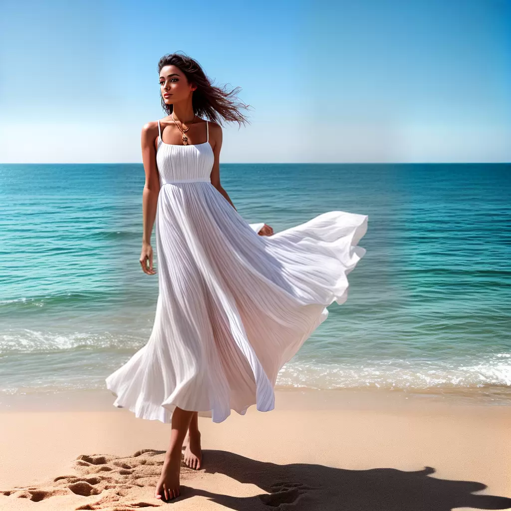 Fotos vestido branco praia vento verao