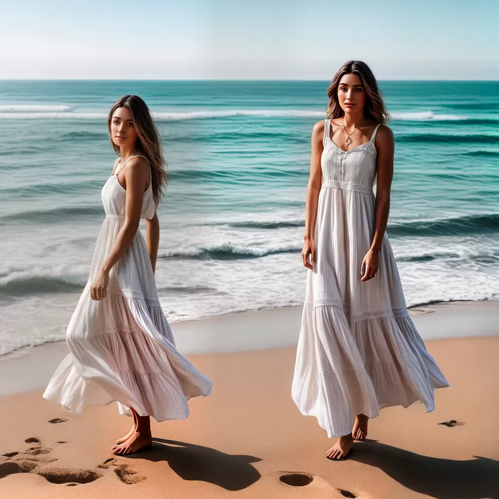 Fotos vestido leve praia bordado floral