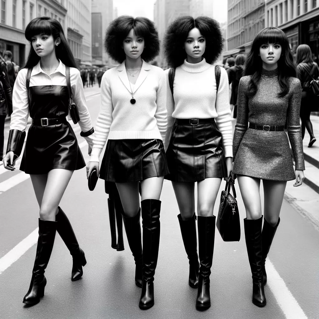 Fotos moda revolucao 60s mulheres roupas