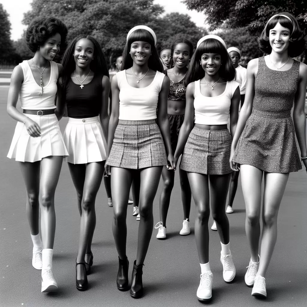 Fotos jovens mod fashion danca parque 60s