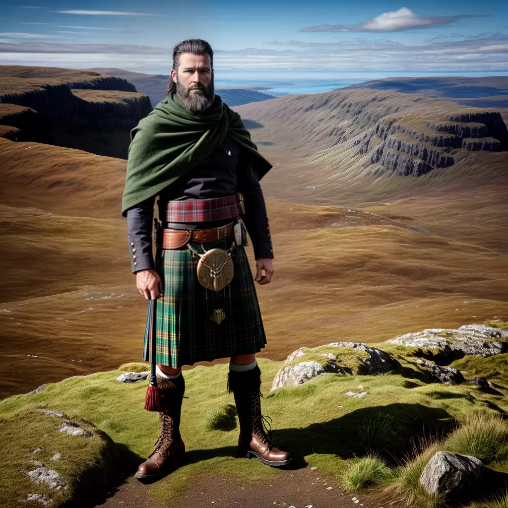 Fotos homem barba kilt escocia montanhas Fotos homem barba kilt escocia montanhas