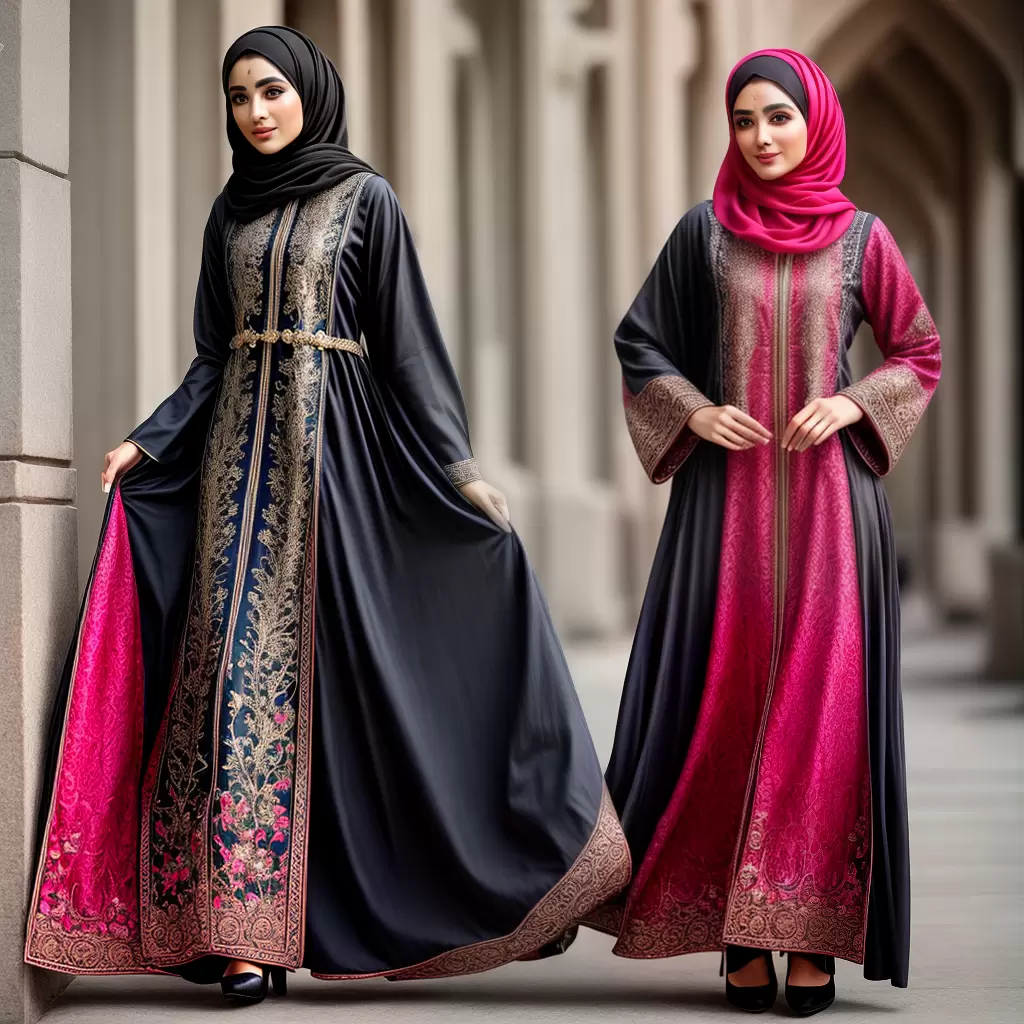 Fotos abaya colorida estampada bordada Fotos abaya colorida estampada bordada