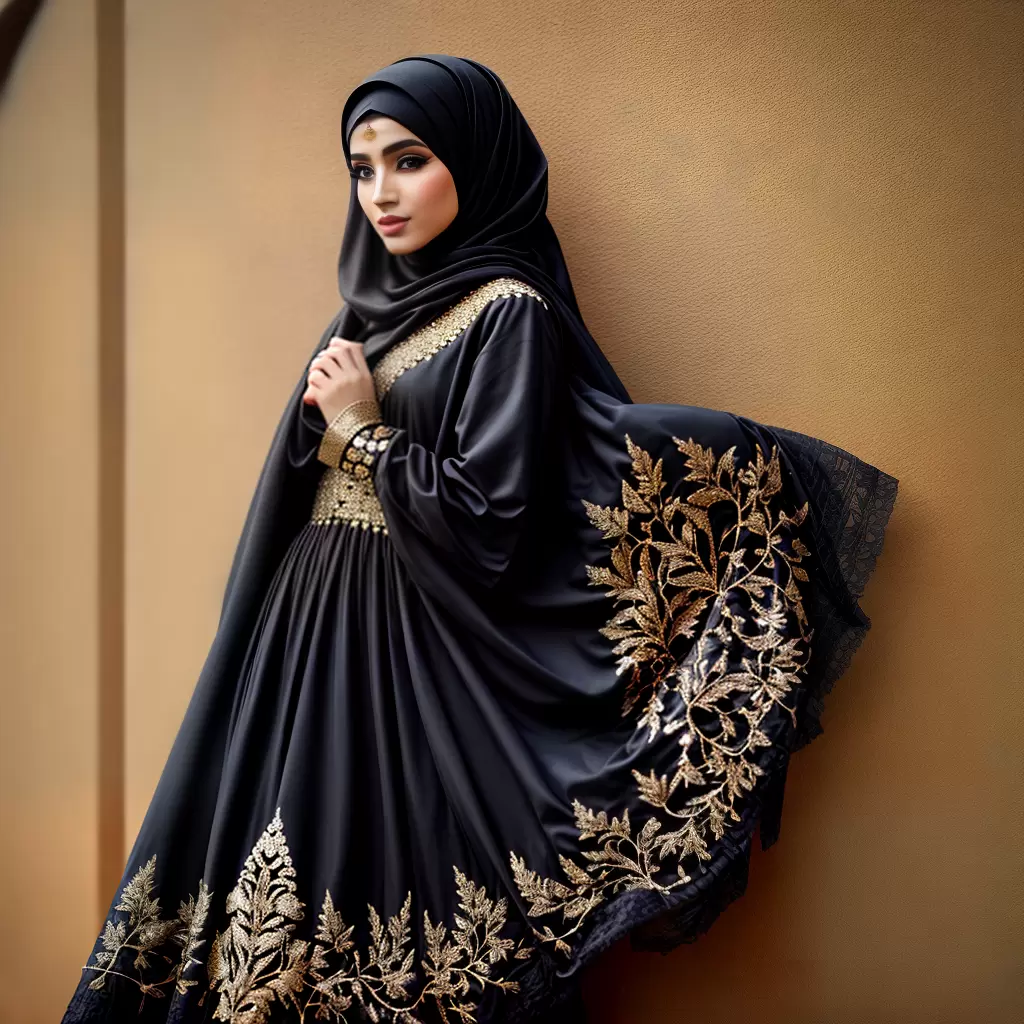 Fotos moda muculmana abaya bordado ouro hijab colorido Fotos moda muculmana abaya bordado ouro hijab colorido