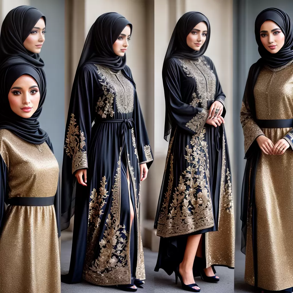 Fotos mulheres diversas abayas estilo global Fotos mulheres diversas abayas estilo global
