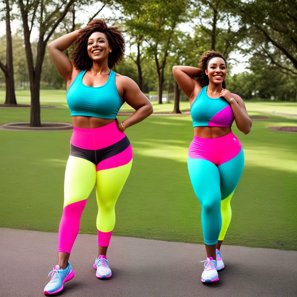 mulher plus size atletica sorrindo