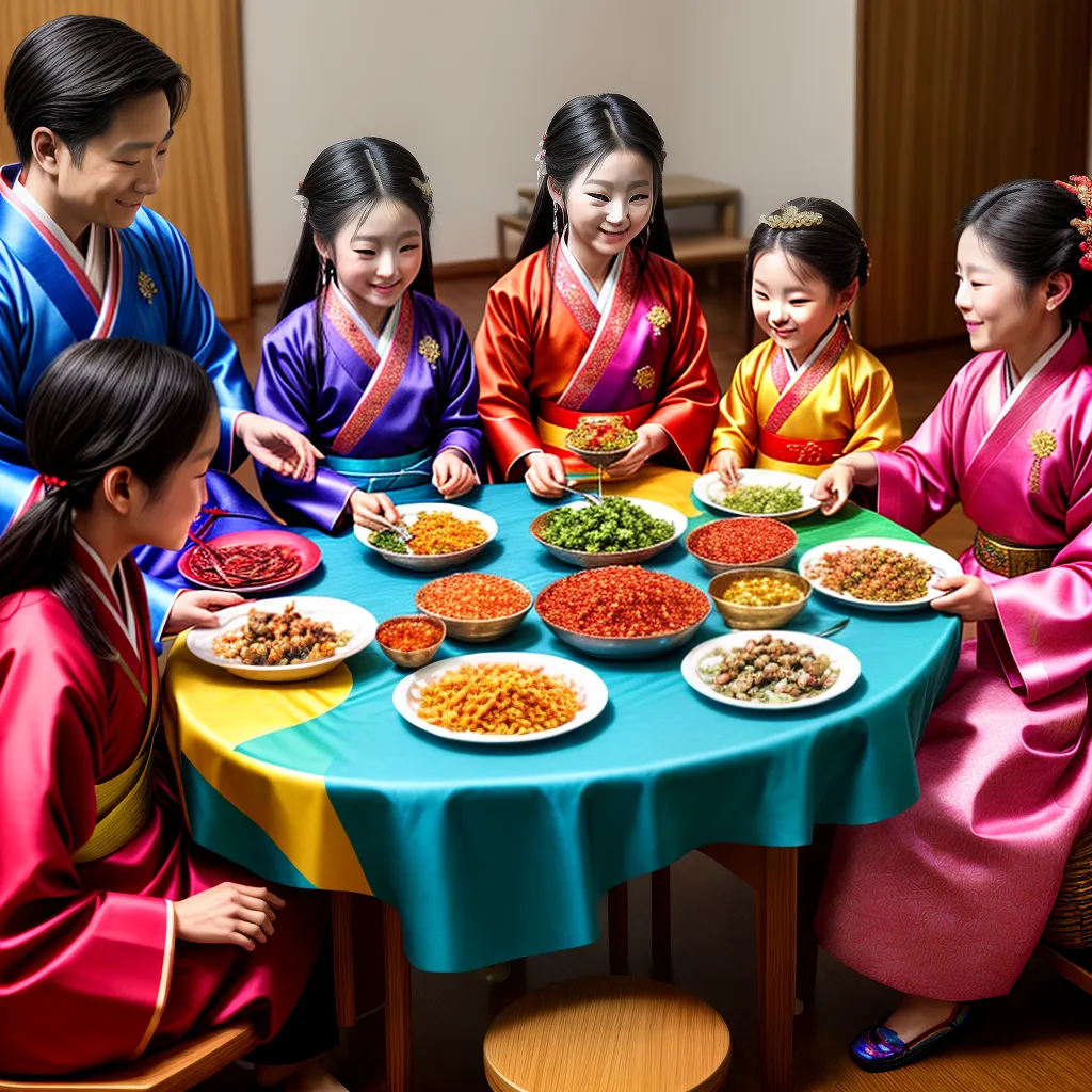 familia hanbok celebracao tradicional coreia familia hanbok celebracao tradicional coreia