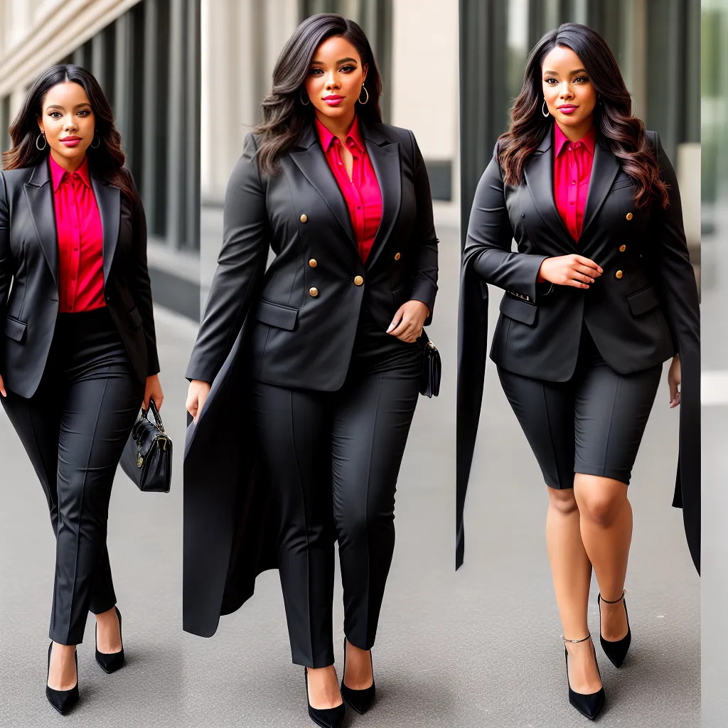 mulher poderosa tamanho grande blazer vermelho