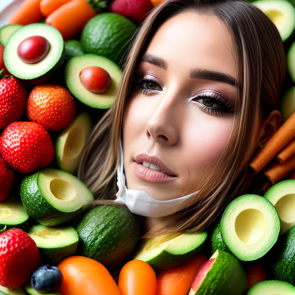 mascara abacate mulher frutas legumes