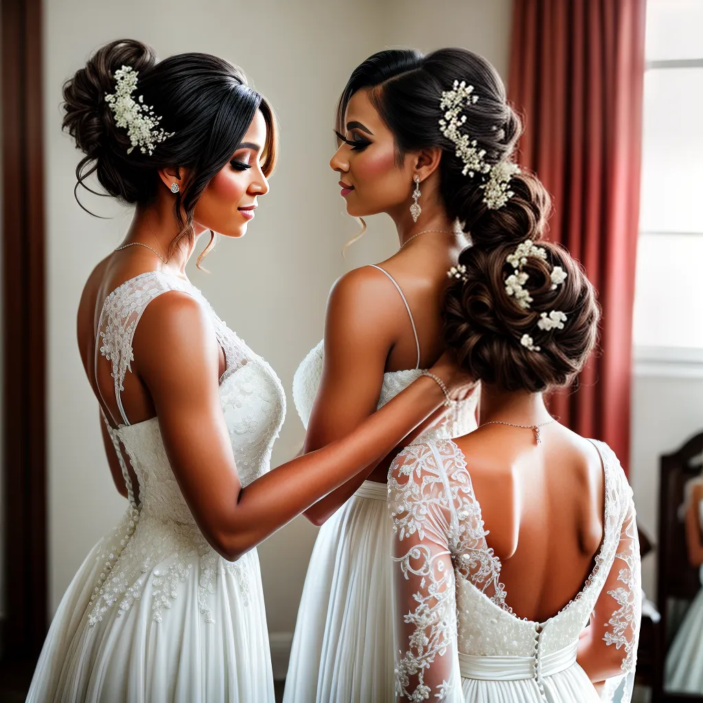 noiva penteado flor veu espelho
