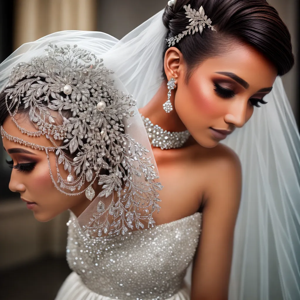 noiva penteado prata glamour vestido