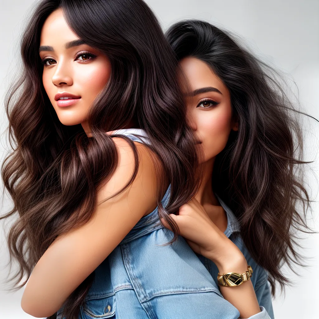cabelo liso brilhante mulher confiante