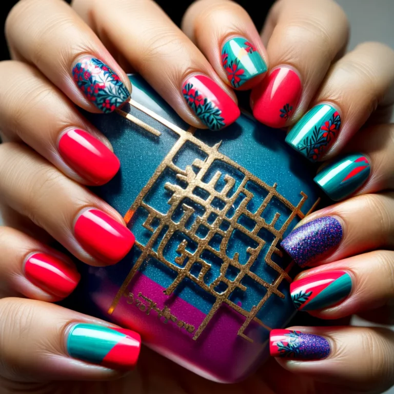 Unhas decoradas com estampas étnicas