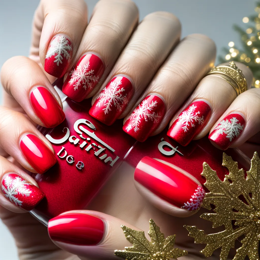 Unhas decoradas para o Natal e Ano Novo