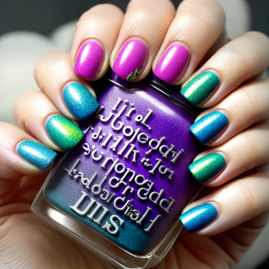 unhas estampa animal colorida