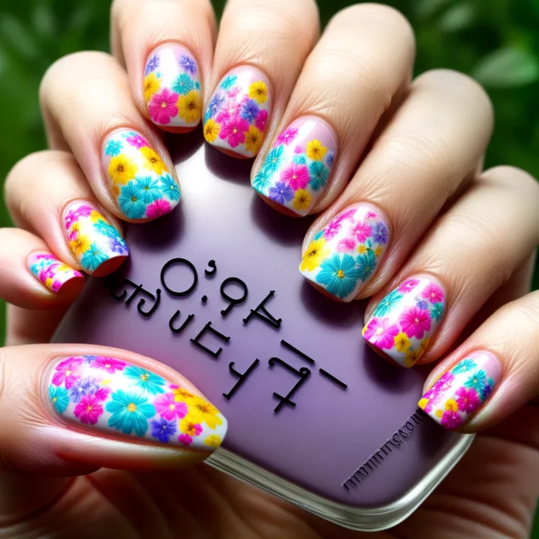 Nail art com temas florais