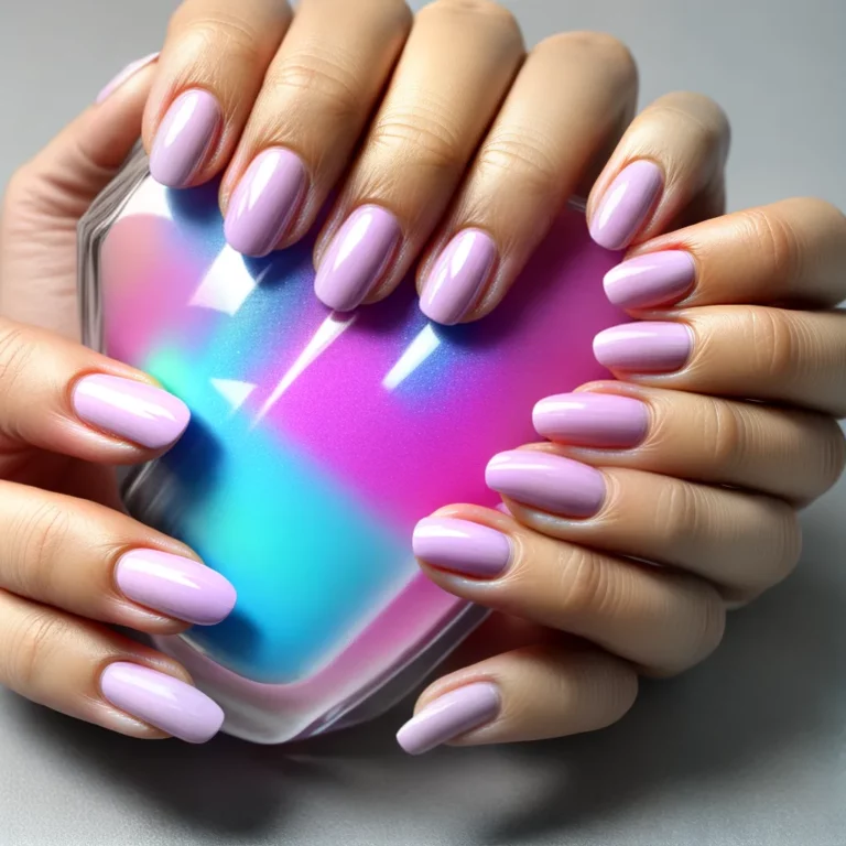 Unhas decoradas com efeito aquarela