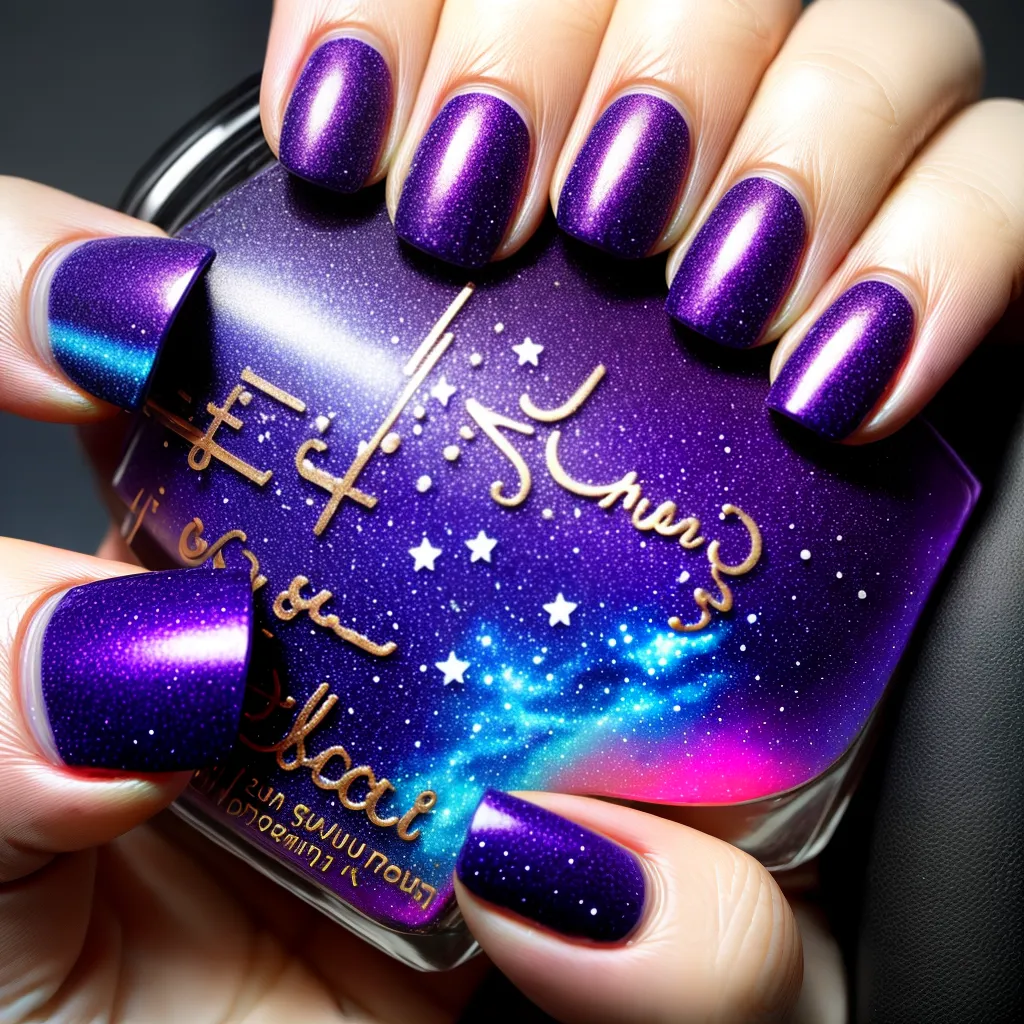 unhas galaxia estrelas azul
