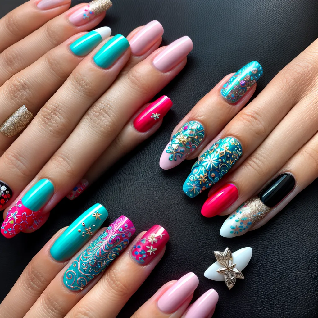 unhas tecnologia design colorido 1