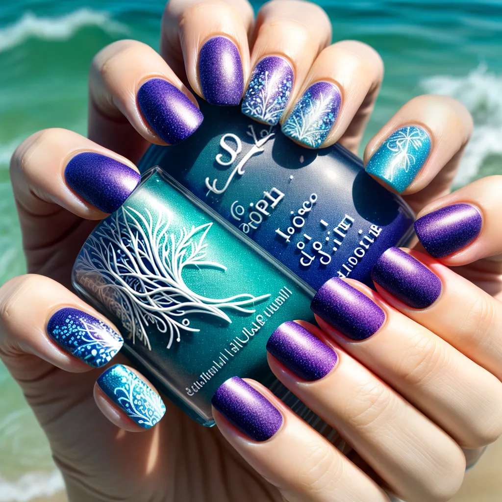 unhas artisticas tema agua