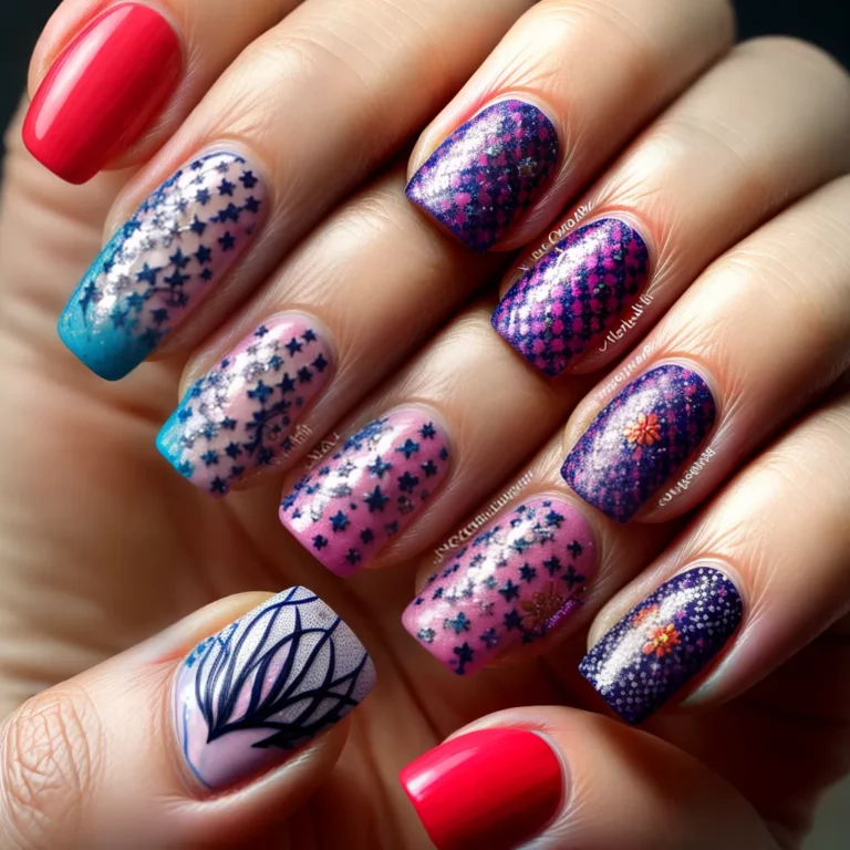 Unhas decoradas com estilo de tatuagem