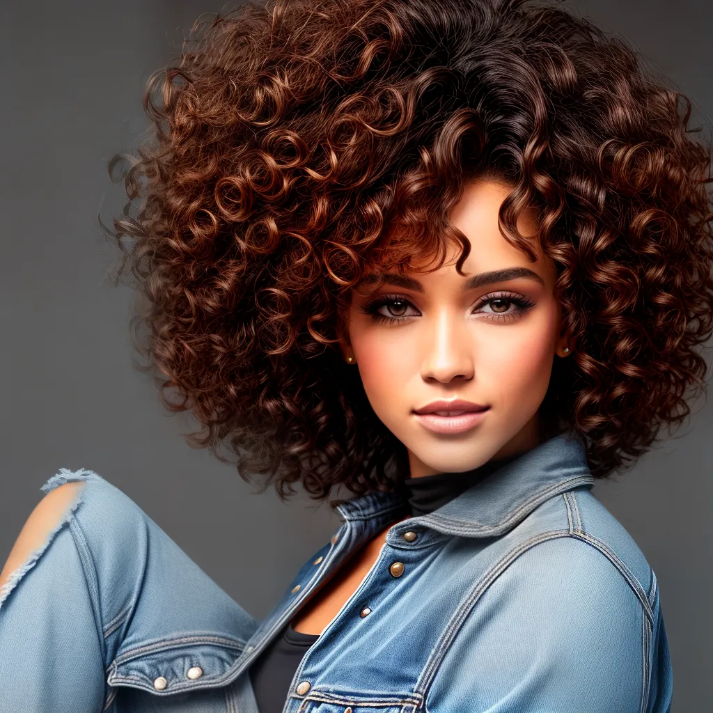 mulher cabelo curto afro volumoso