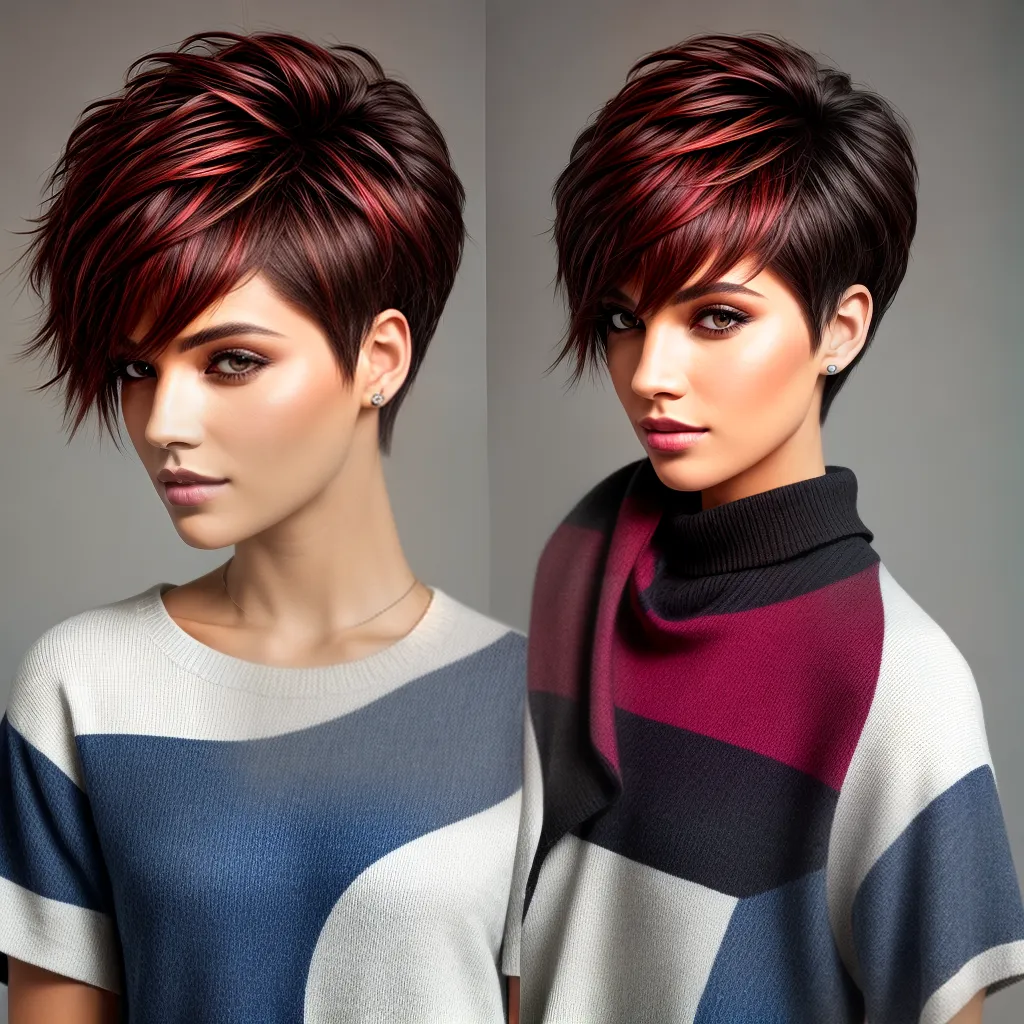 corte cabelo curto camadas vibrante