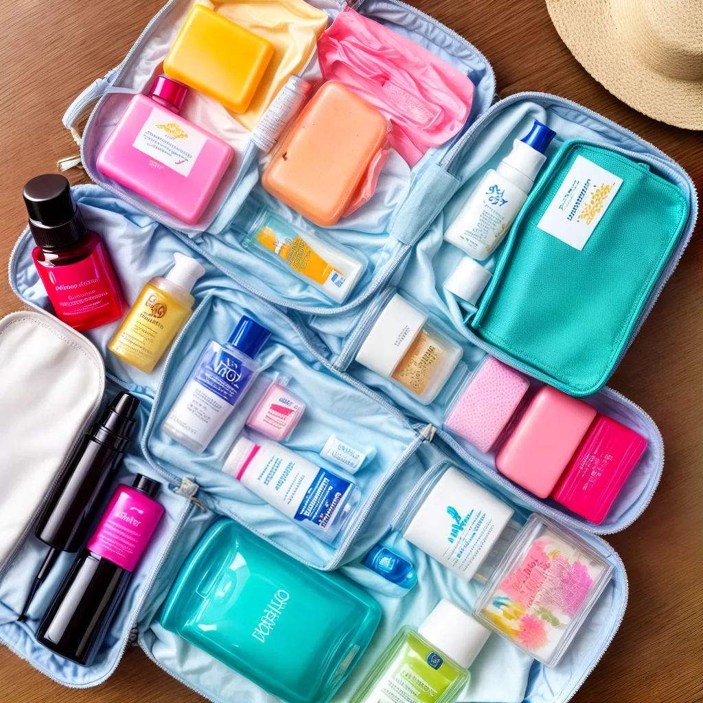 mala produtos cuidados pele viagem