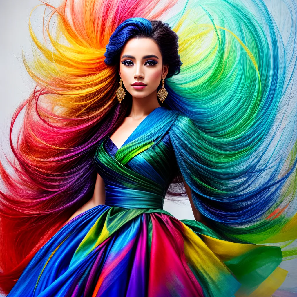 pintura mulher vestido avant garde 1