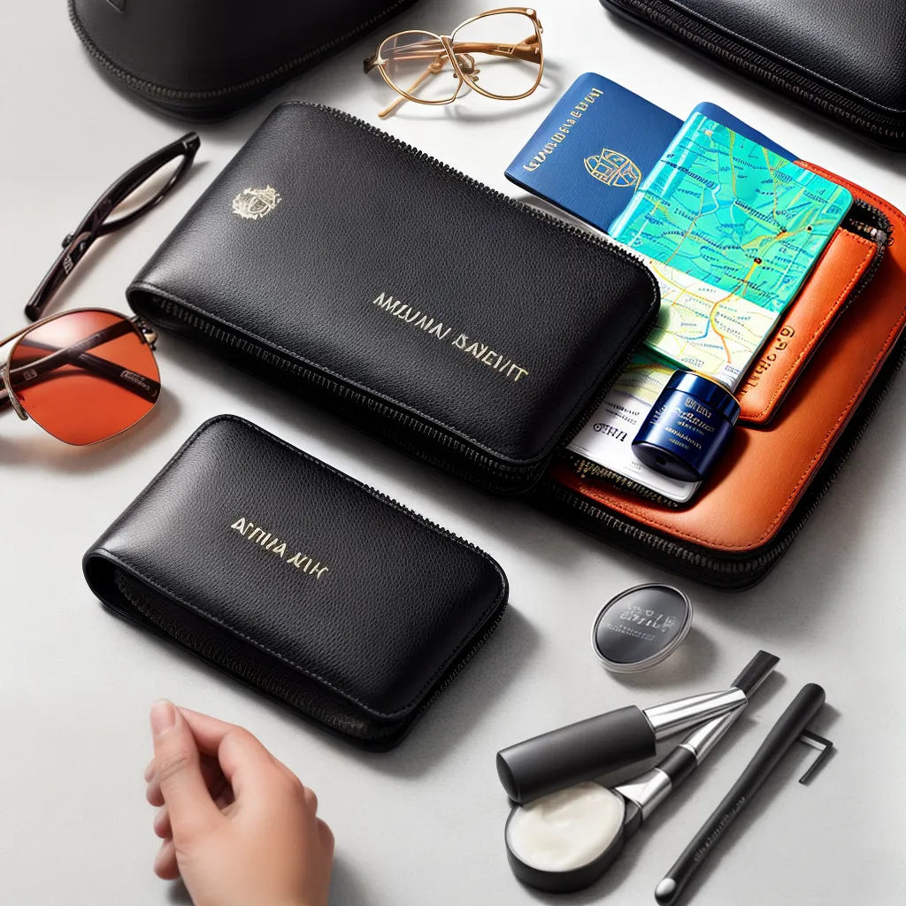 kit cuidados viagem mao passaporte