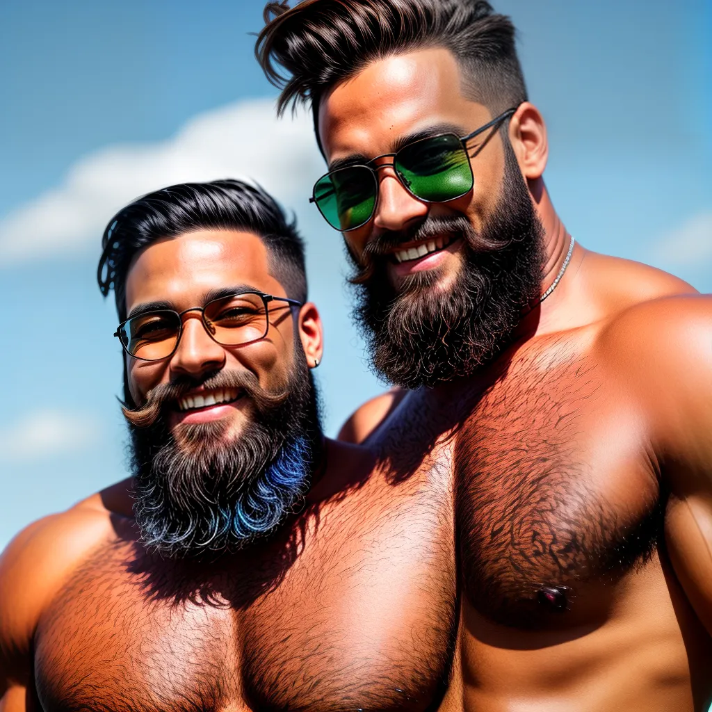barba colorida homem sorriso confiante