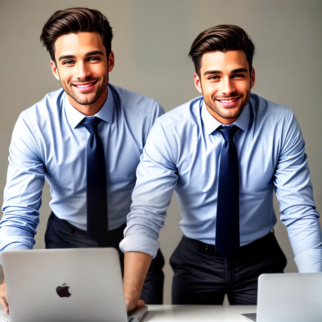 homem profissional sorrindo laptop