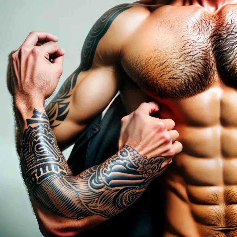 Cuidados com a pele masculina após tatuagens