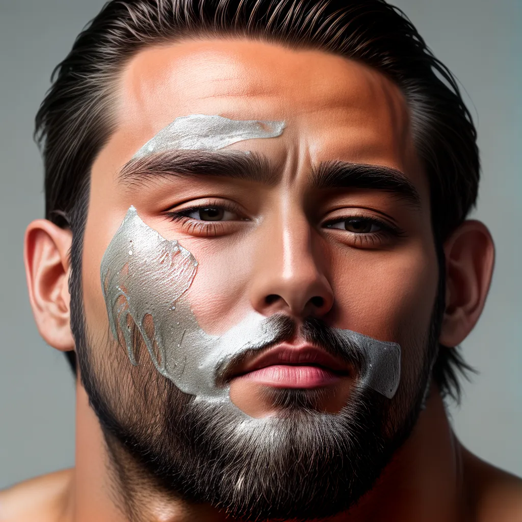 rosto masculino mascara natural pos tratamento