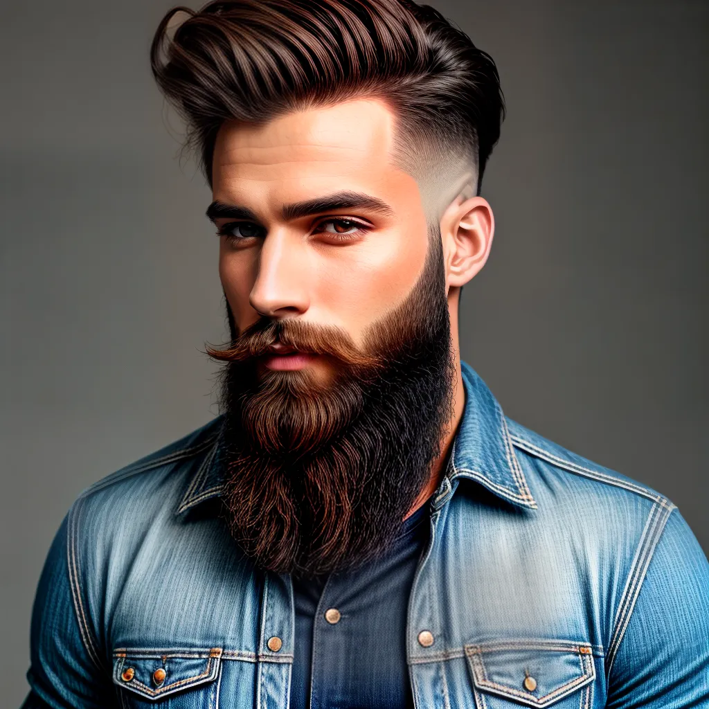 homem estiloso barba penteado acessorio