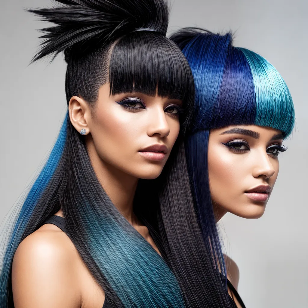 colecao futuro franjas cabelo azul