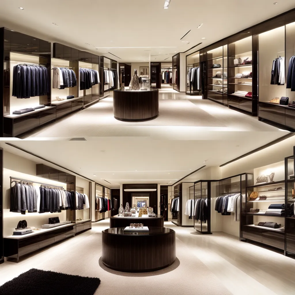 loja luxo moderna vitrine designer