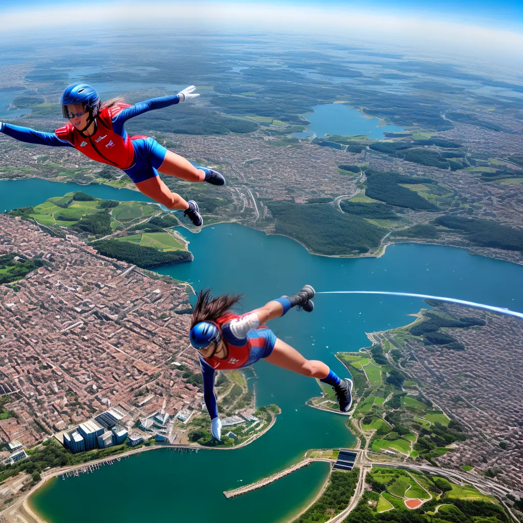 salto aereo atleta futurista