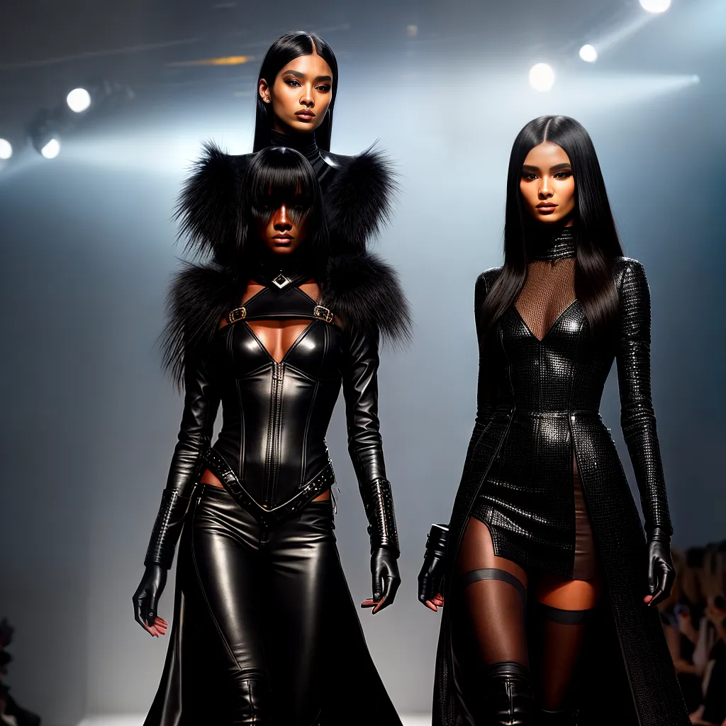 desfile moda futurista gotico 2024