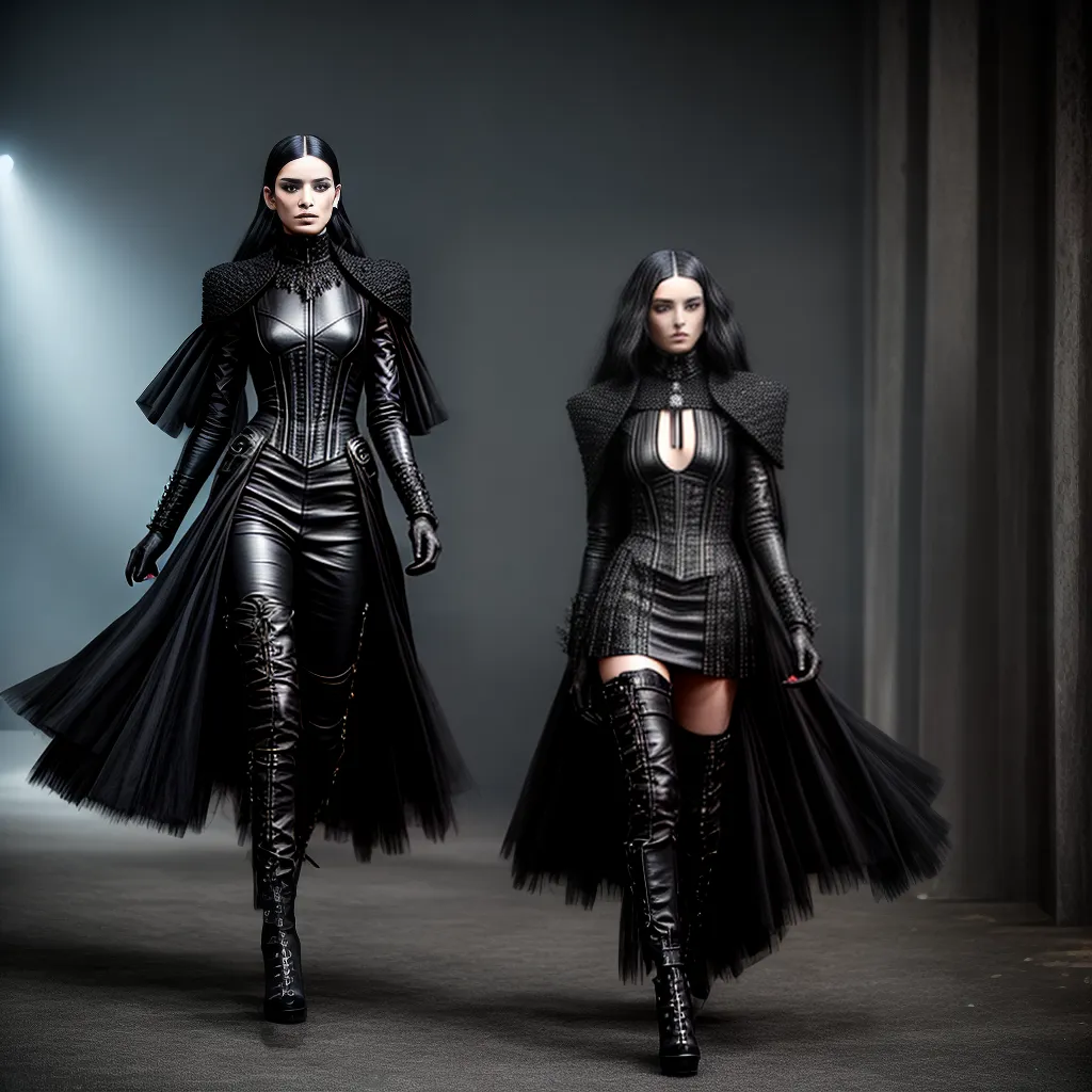 passarela gotica futurista moda victoriana