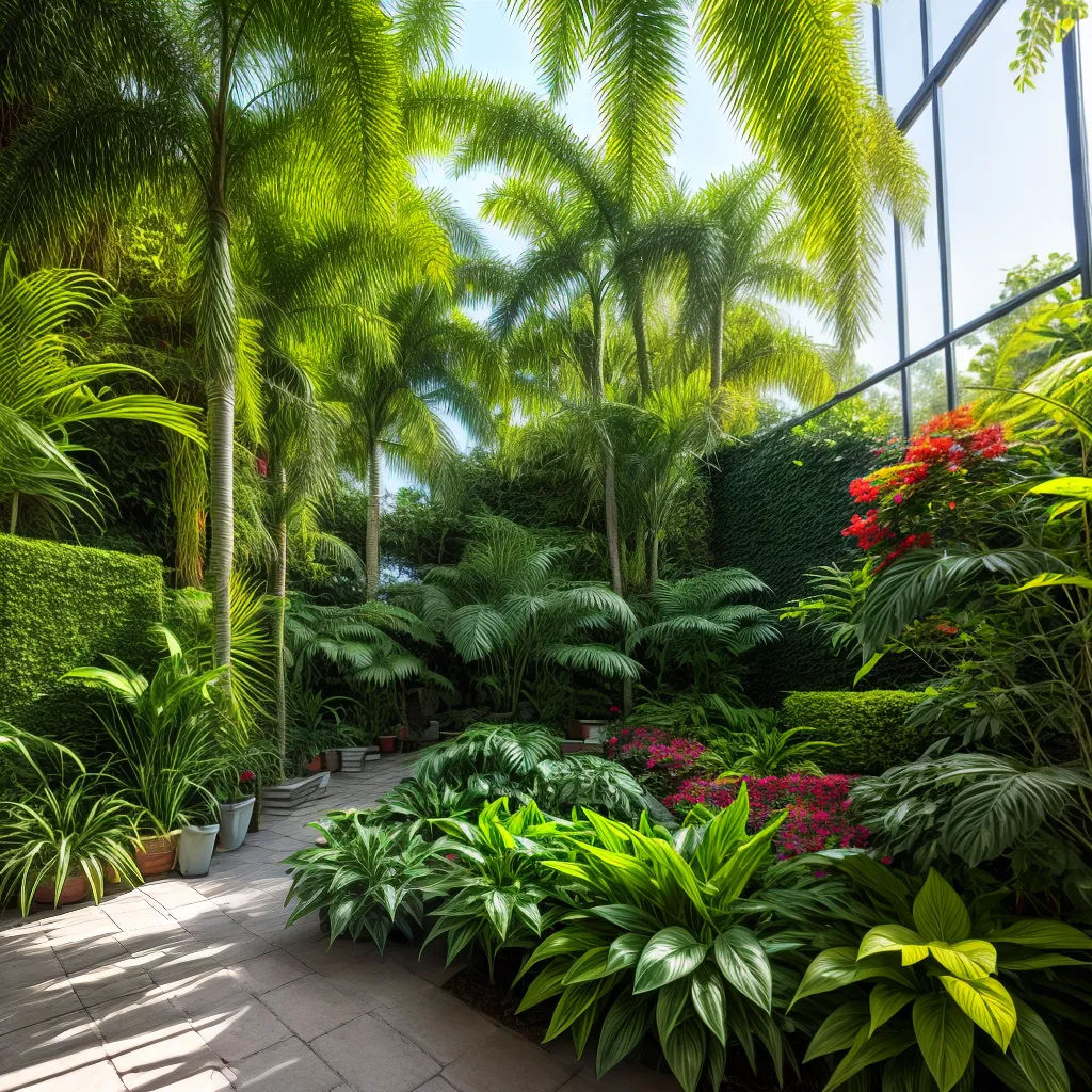 jardim interno vibrante sol plantas