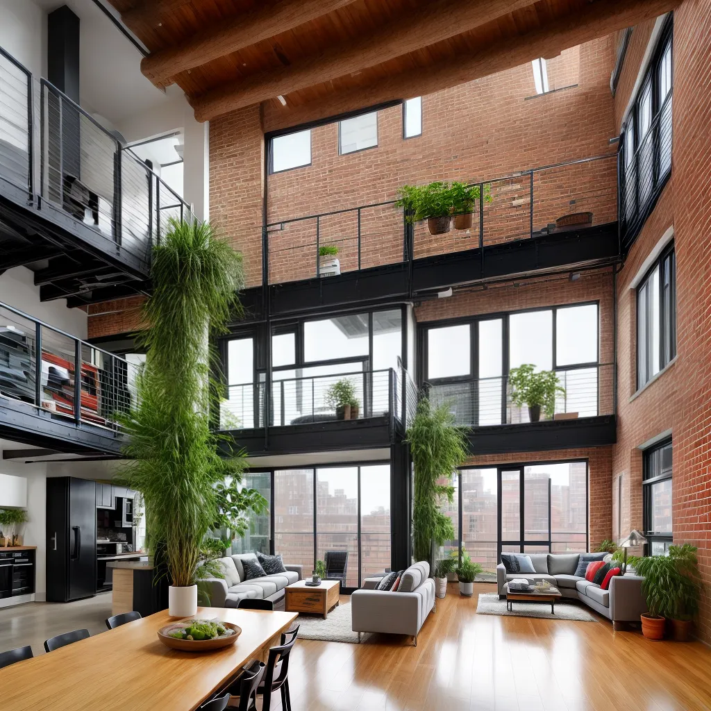 loft urbano janelas tijolos arte