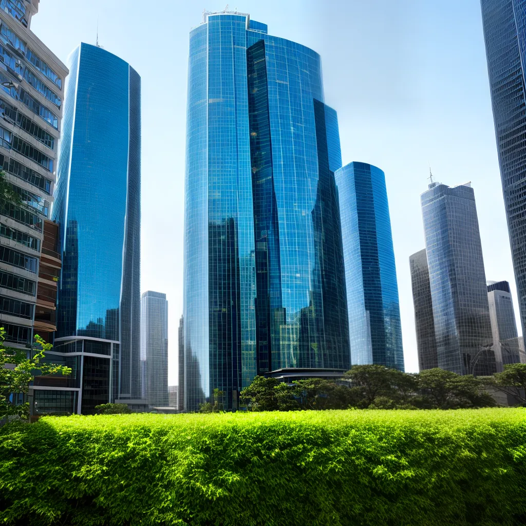 edificio futurista jardins verticais cidade