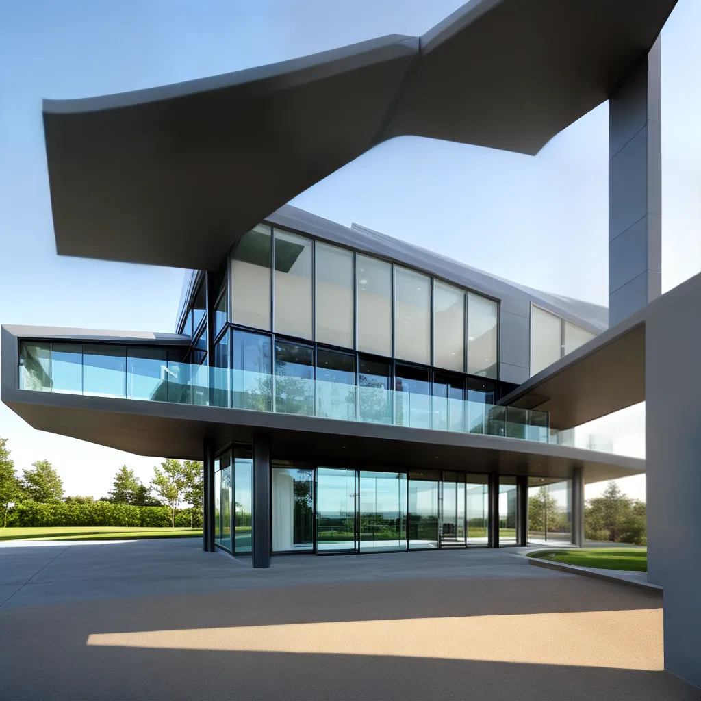 arquitetura futurista 2024 edificio minimalista