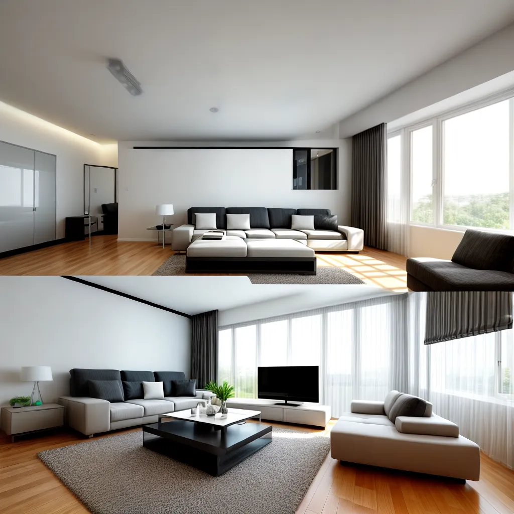 sala futurista minimalista luz natural